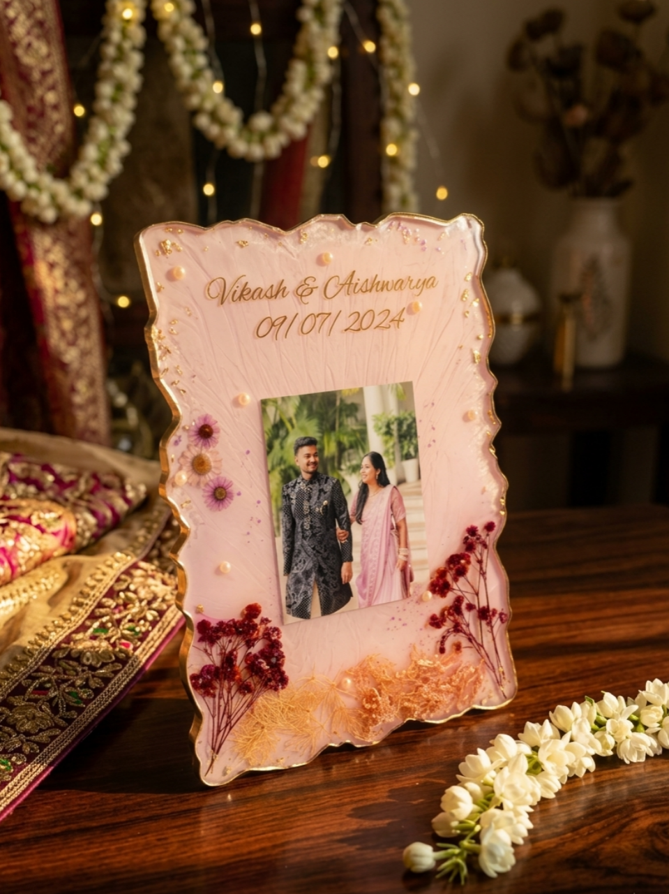 Floral Name Frame